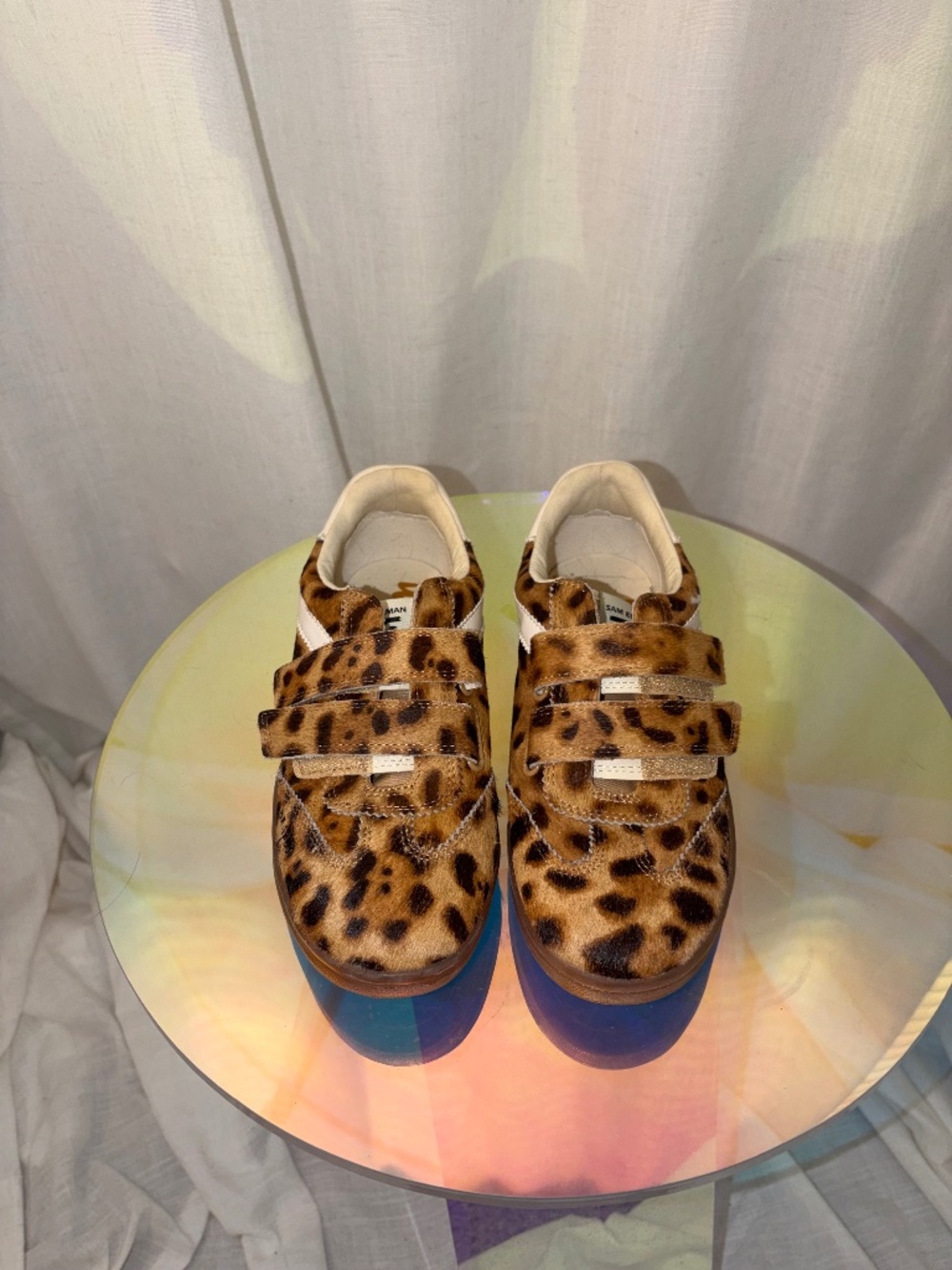 Sam Edelman calf hair Velcro sneakers
